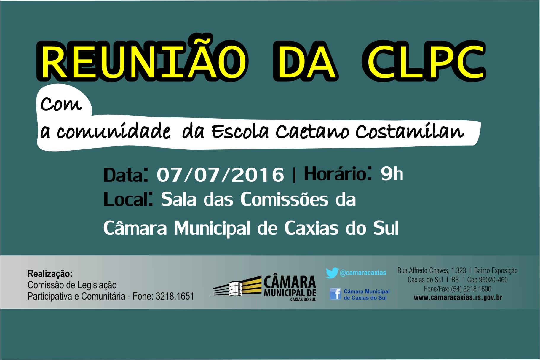 Comissão de Legislação Participativa promove reunião com a comunidade da Escola Caetano Costamilan  