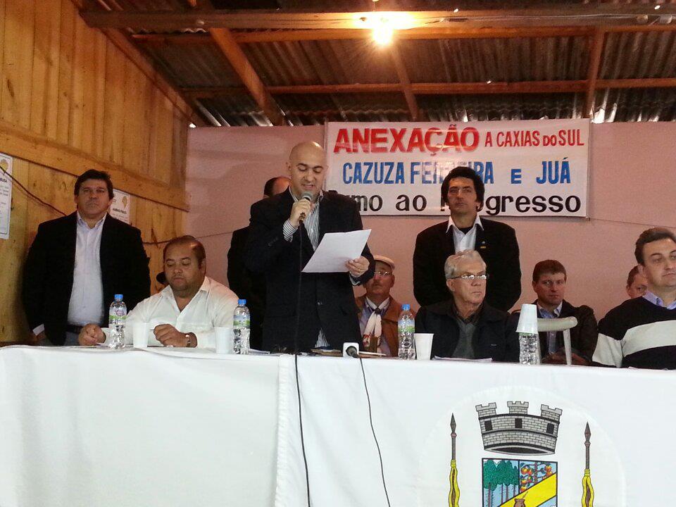 Comissão Pró-anexação de Cazuza Ferreira e Juá à Caxias do Sul participa de audiência pública