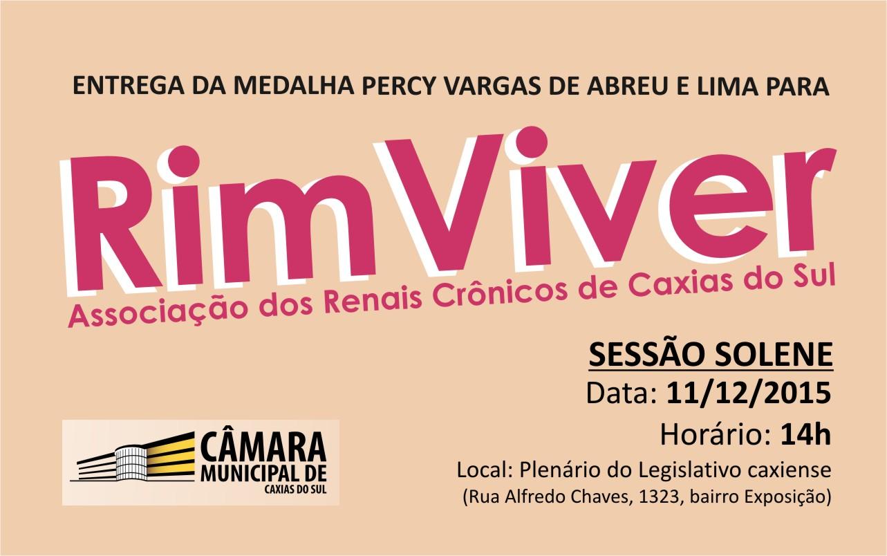 Leia mais sobre RimViver será agraciada pelo Legislativo caxiense com a Medalha Percy Vargas de Abreu e Lima nesta sexta-feira