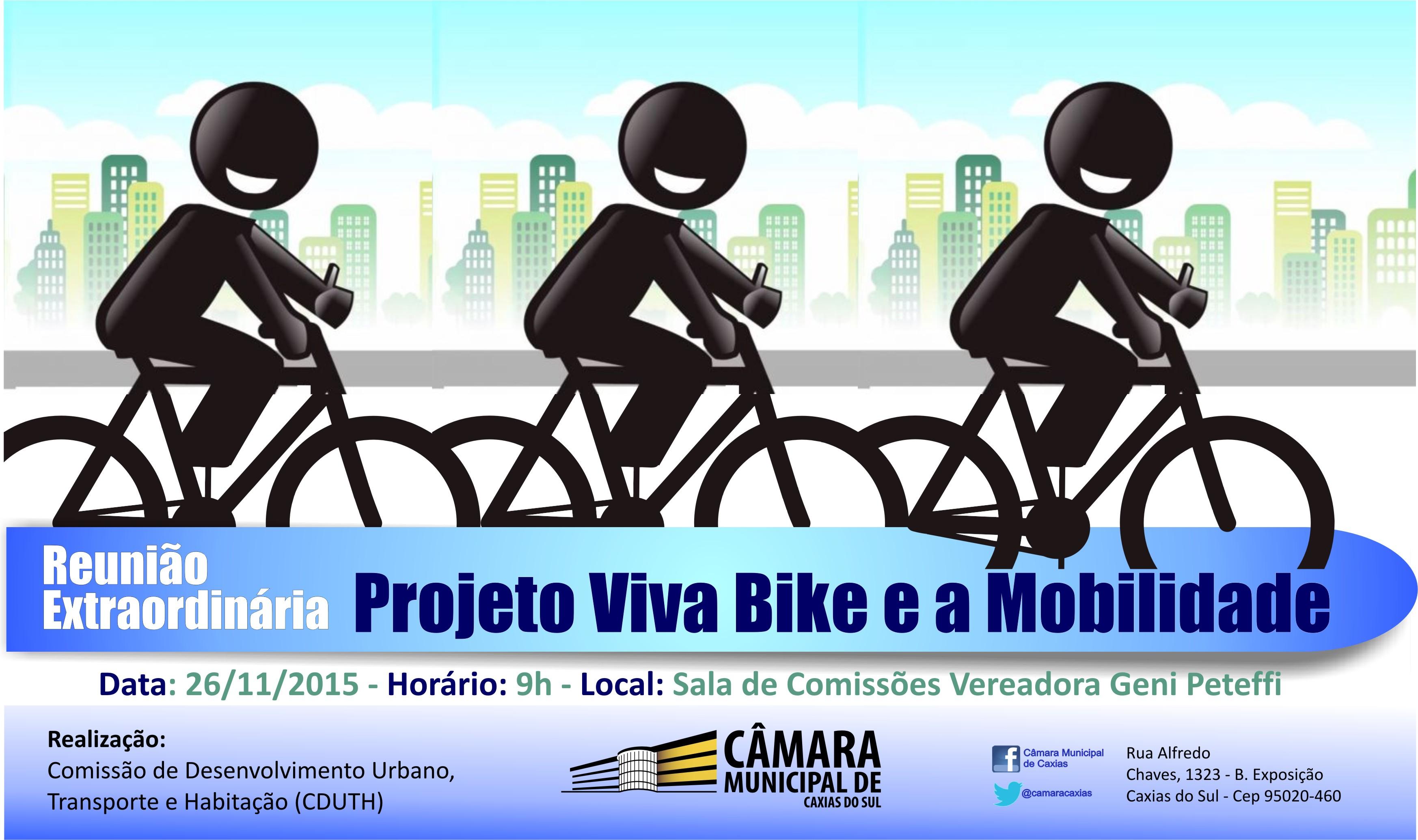 Projeto Viva Bike será detalhado na Comissão de Desenvolvimento Urbano