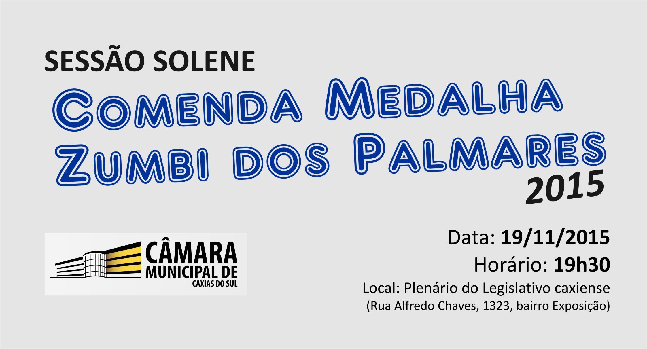 Leia mais sobre Medalha Zumbi dos Palmares 2015 será entregue nesta quinta-feira pelo Parlamento caxiense
