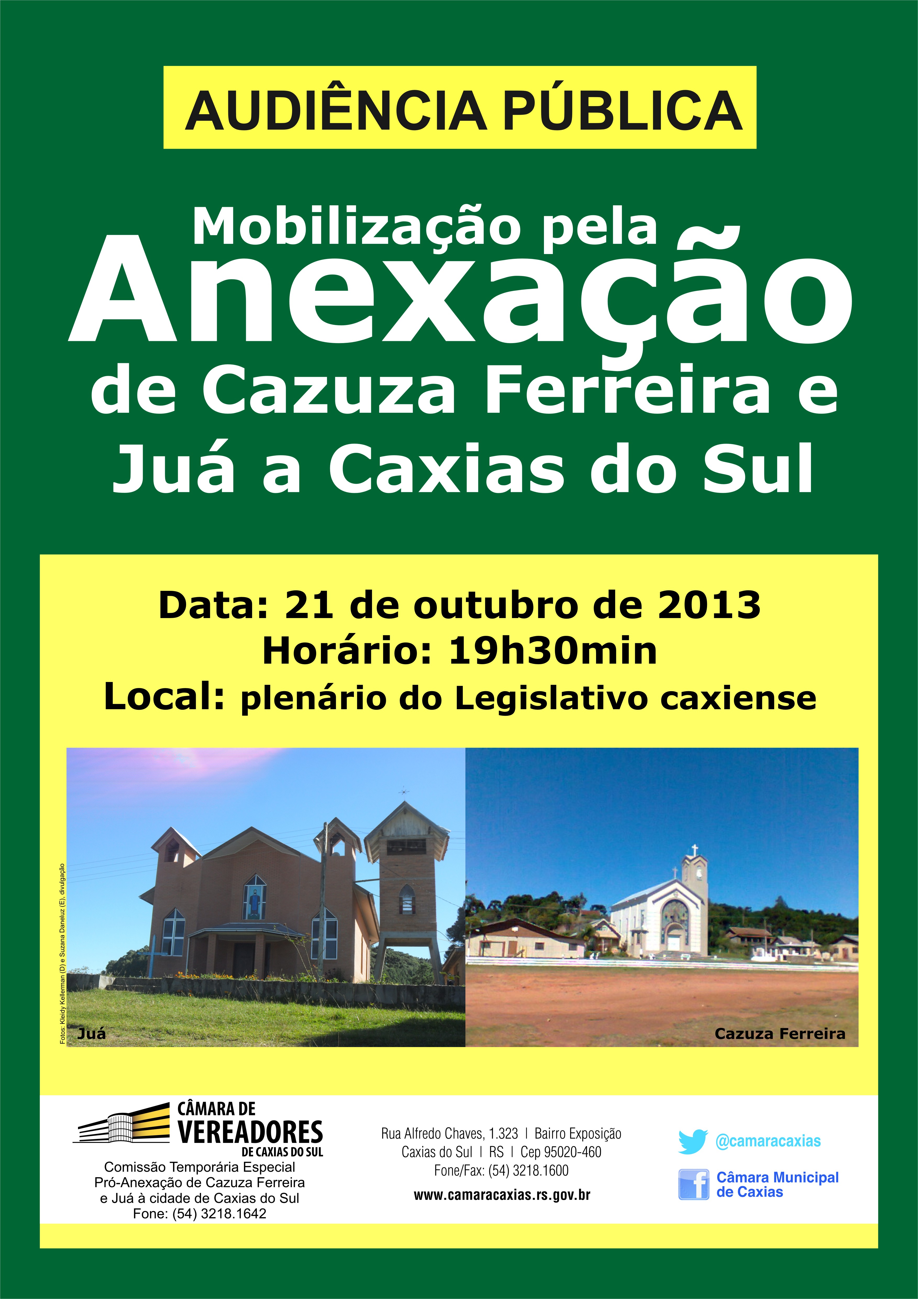 Audiência sobre anexação de Cazuza e Juá a Caxias será na próxima segunda-feira