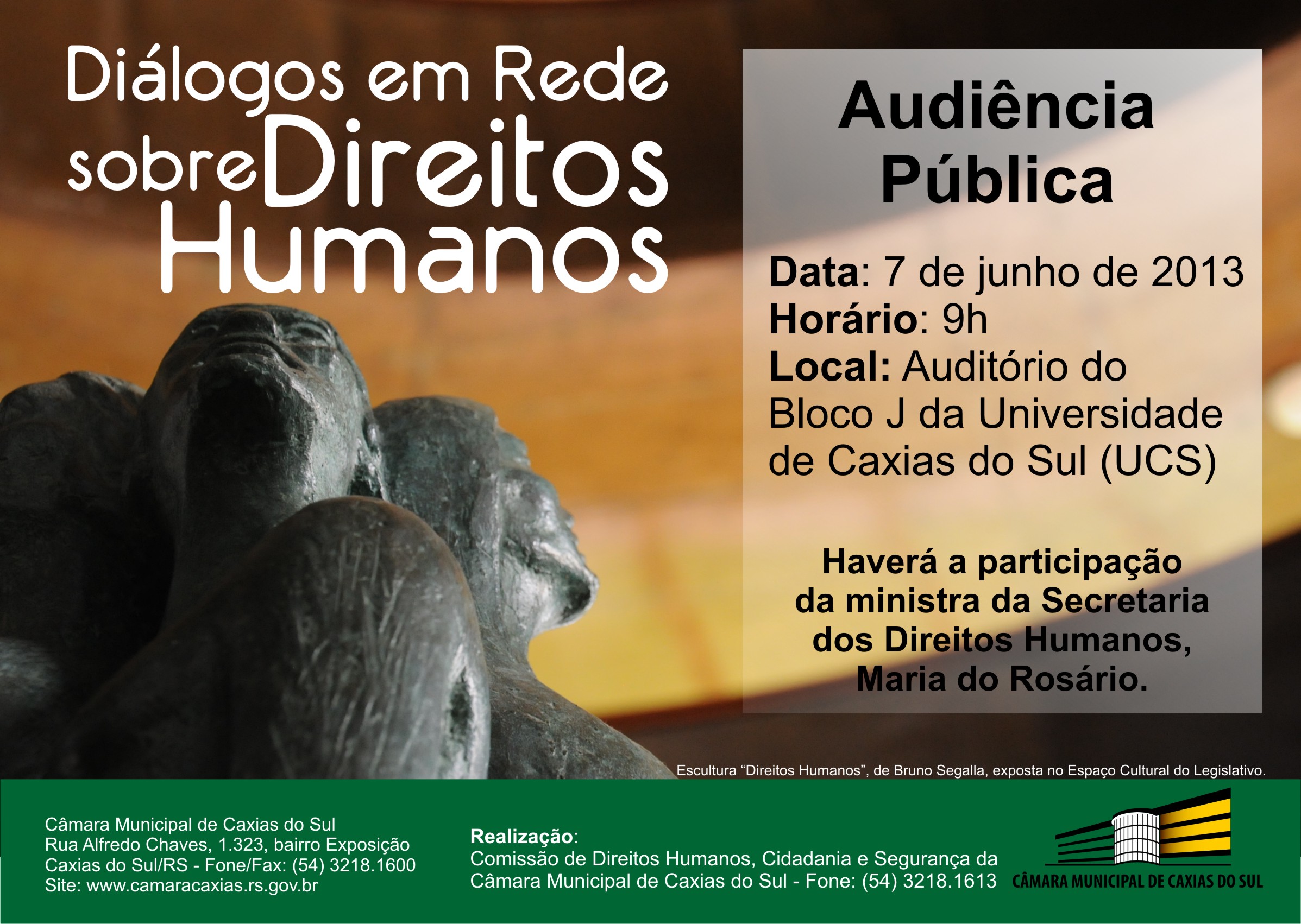 Comissão promove audiência pública sobre direitos humanos, na próxima sexta-feira