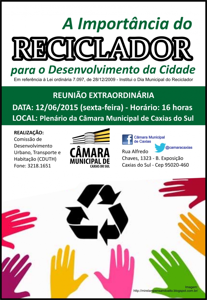 Vereadores caxienses abordam “A Importância do Reciclador para o Desenvolvimento da Cidade”