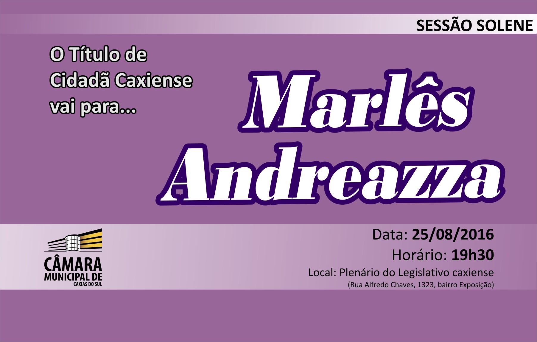 Leia mais sobre Marlês Andreazza será agraciada pela Câmara Municipal com o Título de Cidadã Caxiense 