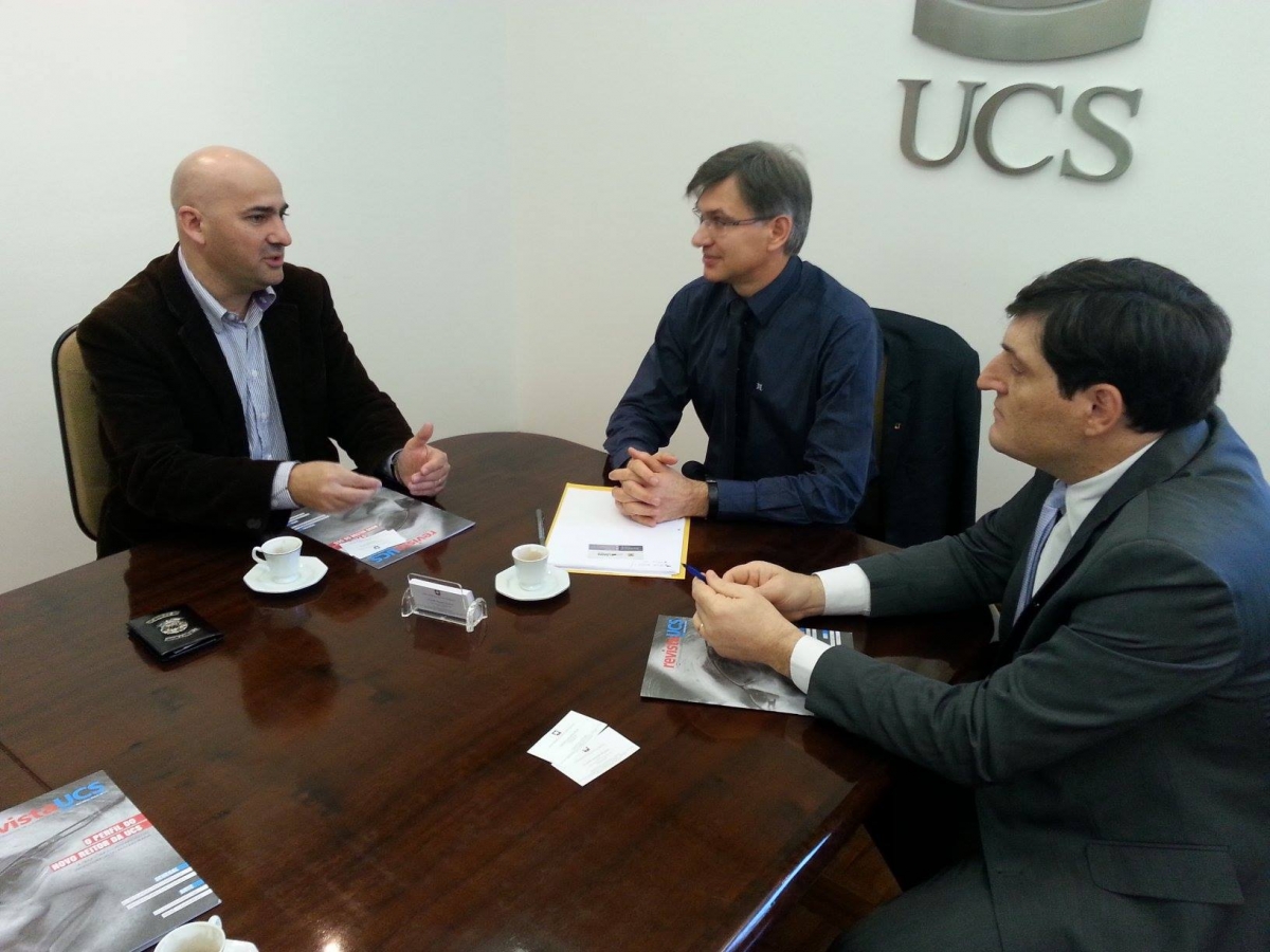 Jaison Barbosa reúne-se com reitor da UCS, Evaldo Kuiava
