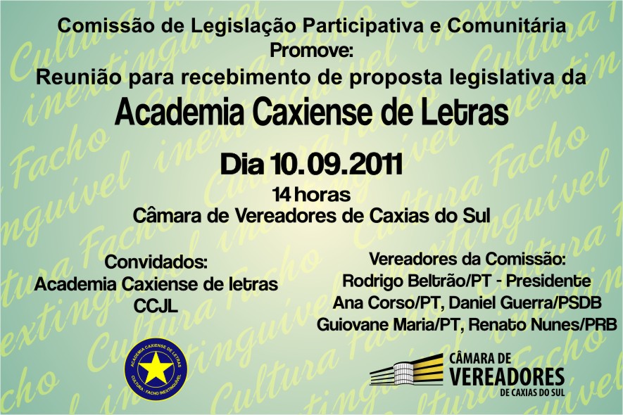 Comissão de Legislação Participativa se reúne com Academia Caxiense de Letras