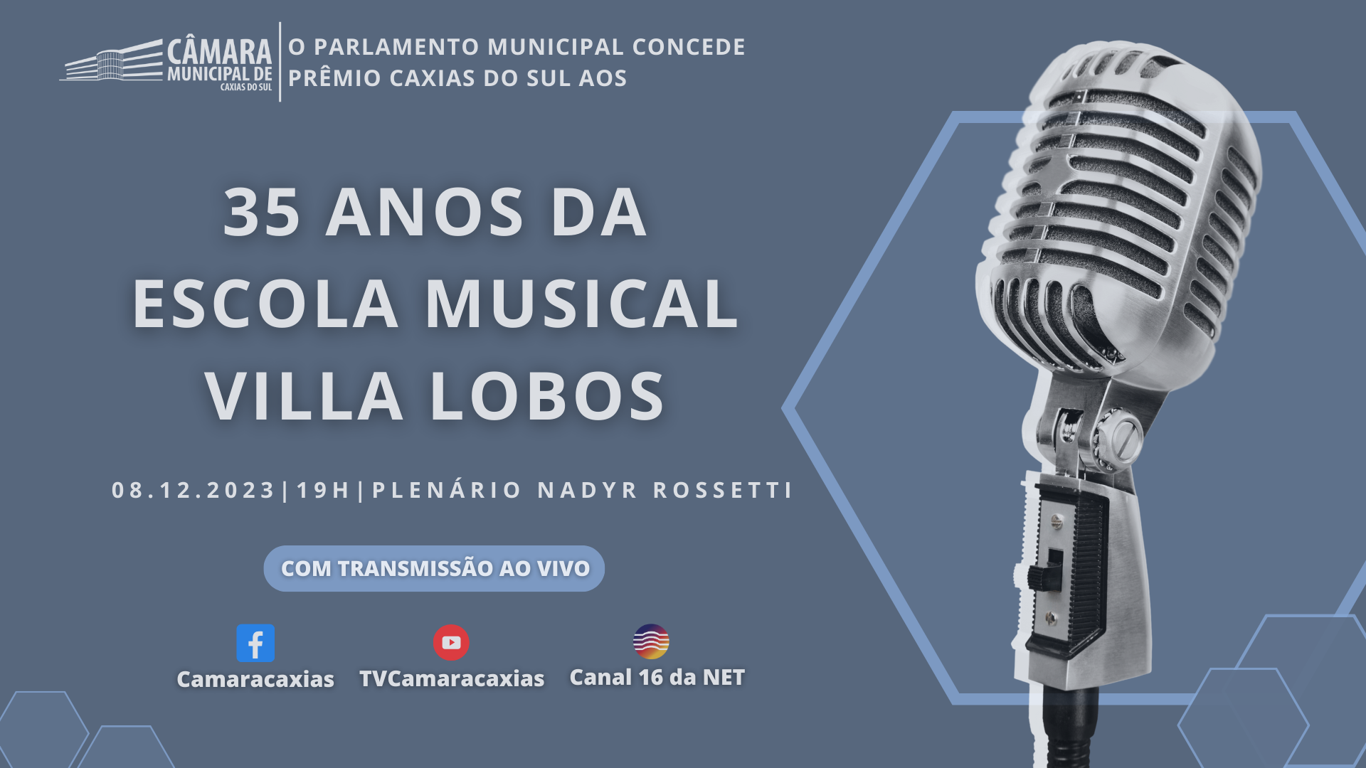 Escola Musical Villa-Lobos receberá Prêmio Caxias nesta sexta-feira