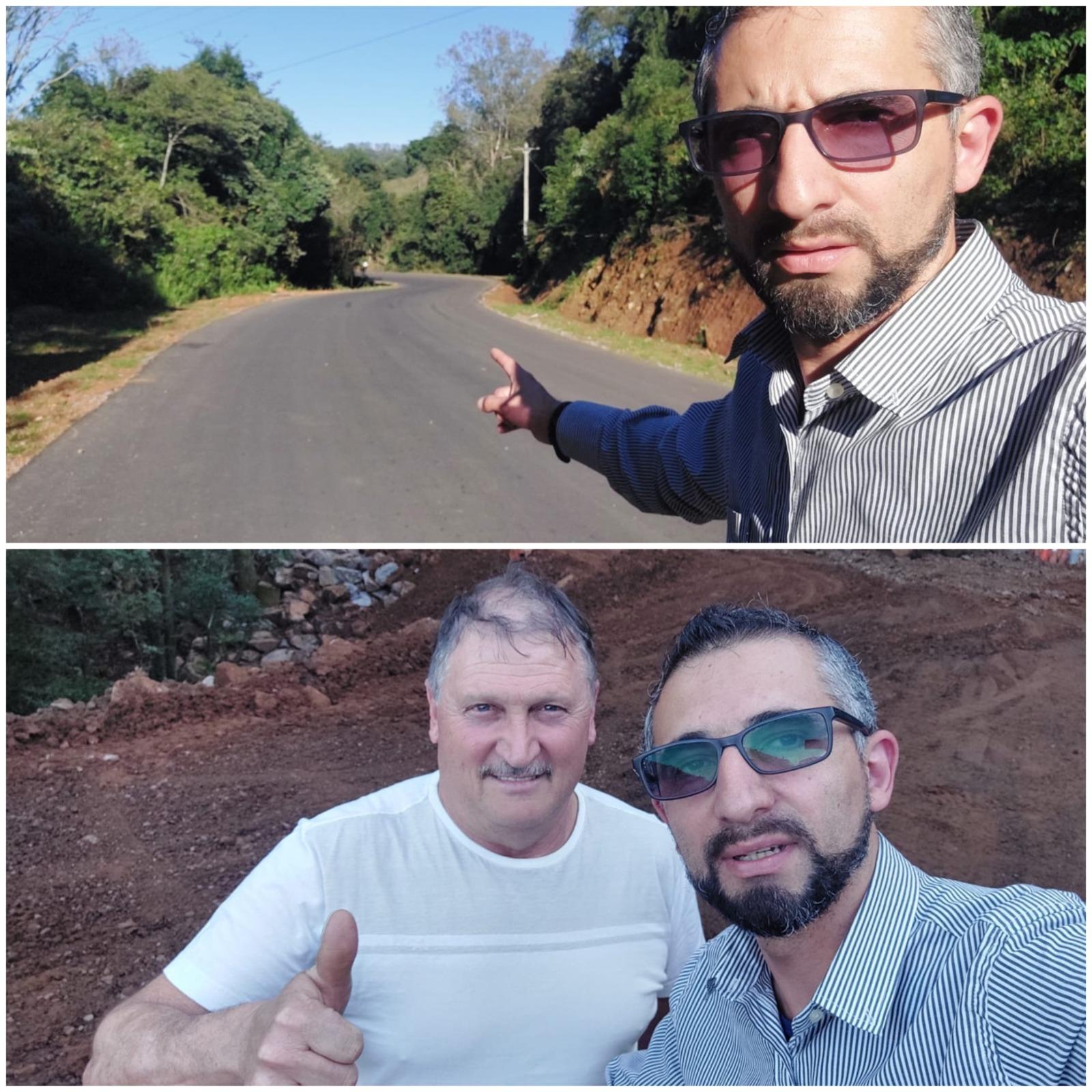 Vereador Juliano Valim visita obra de pavimentação no Cerro da Glória