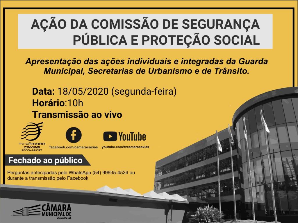 Reunião pública apresentará ações da Guarda Municipal e das secretarias de Trânsito e do Urbanismo