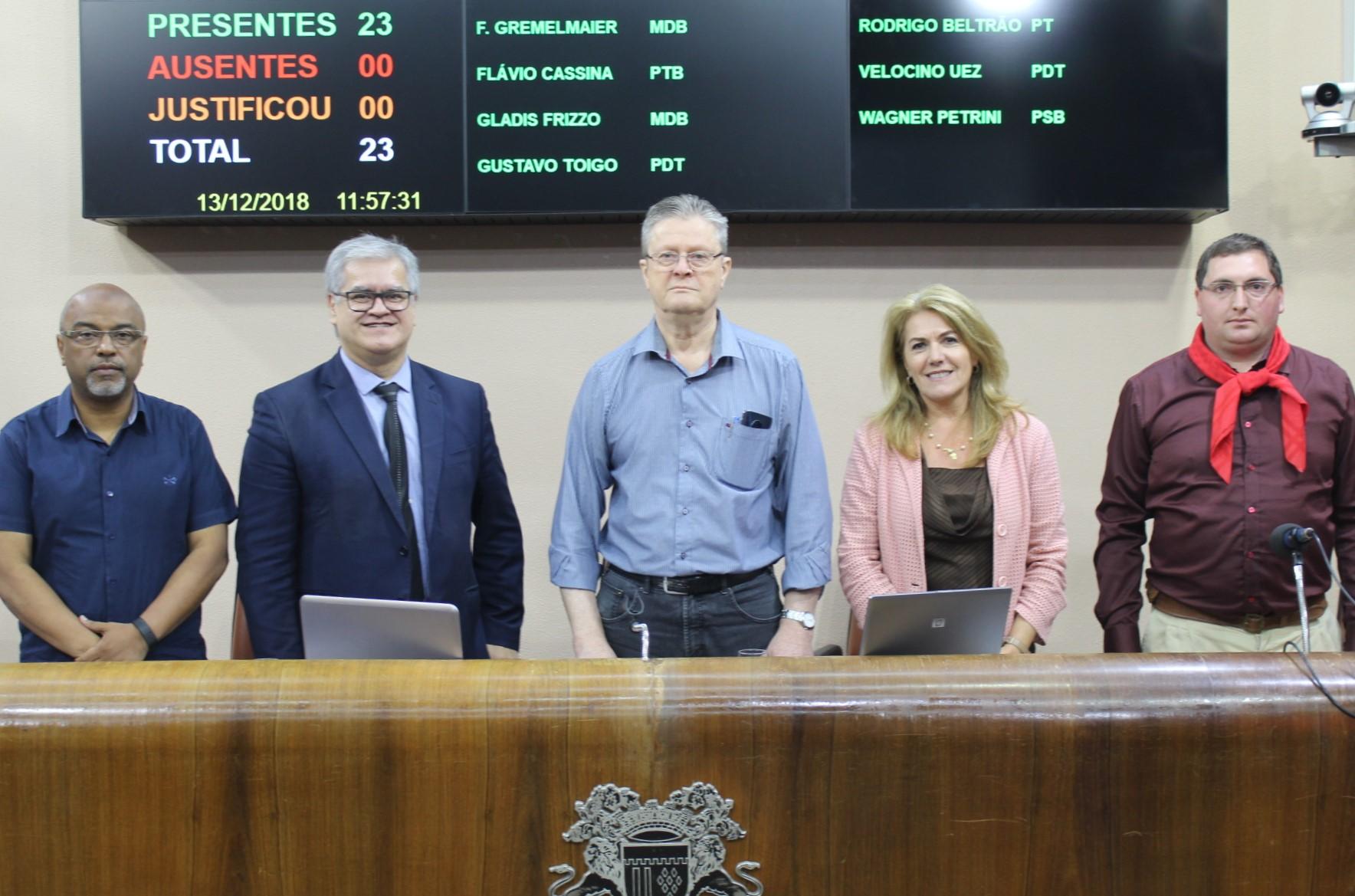 Nova Mesa Diretora do Legislativo assume no dia 02 de janeiro