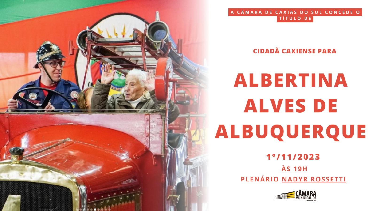 Leia mais sobre Albertina Alves de Albuquerque será Cidadã Caxiense 