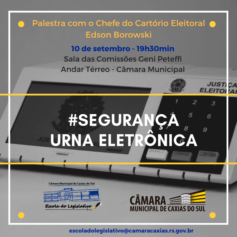 Legislativo promove palestra sobre a segurança da urna eletrônica