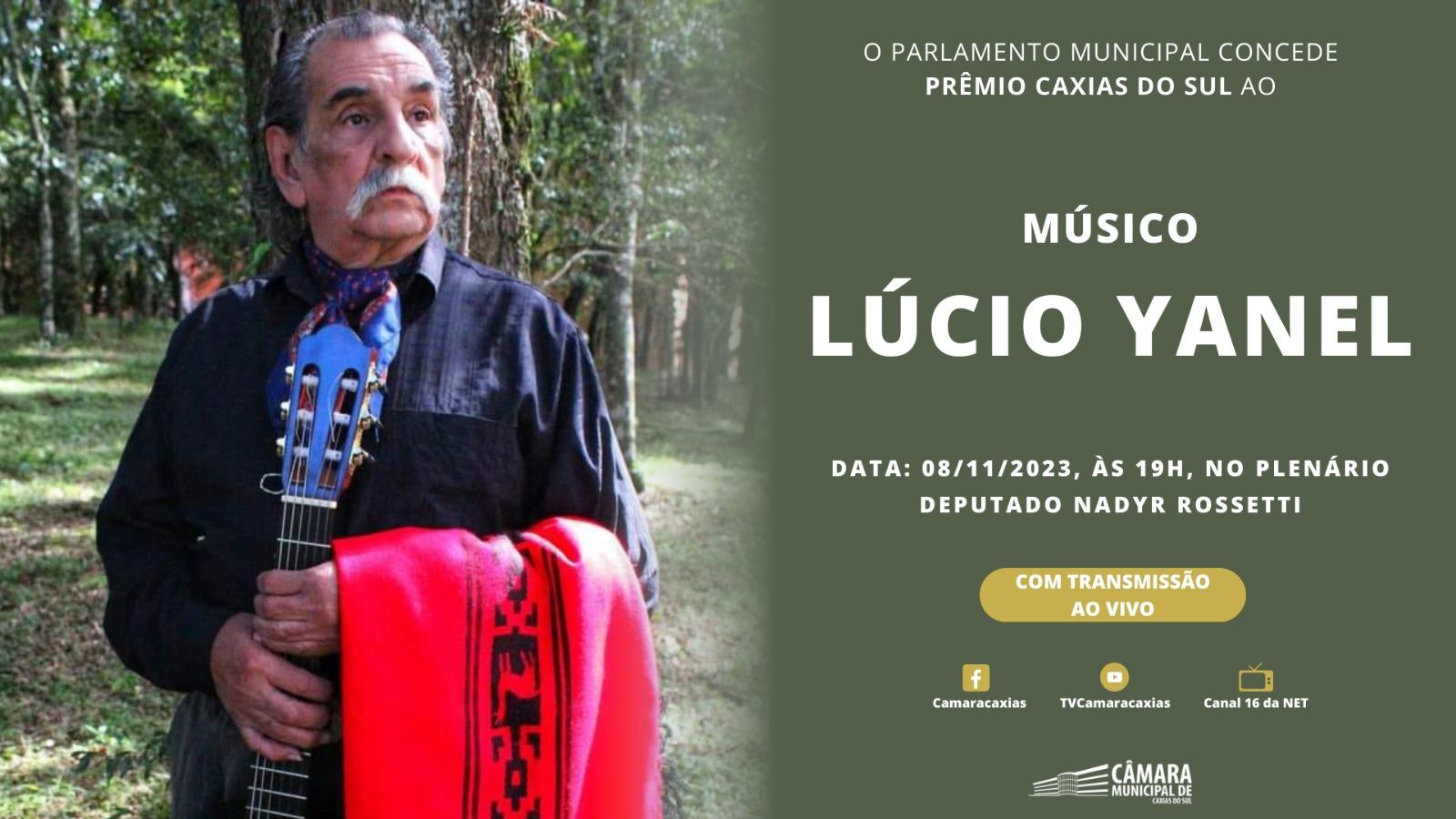 Lúcio Yanel receberá Prêmio Caxias nesta quarta-feira