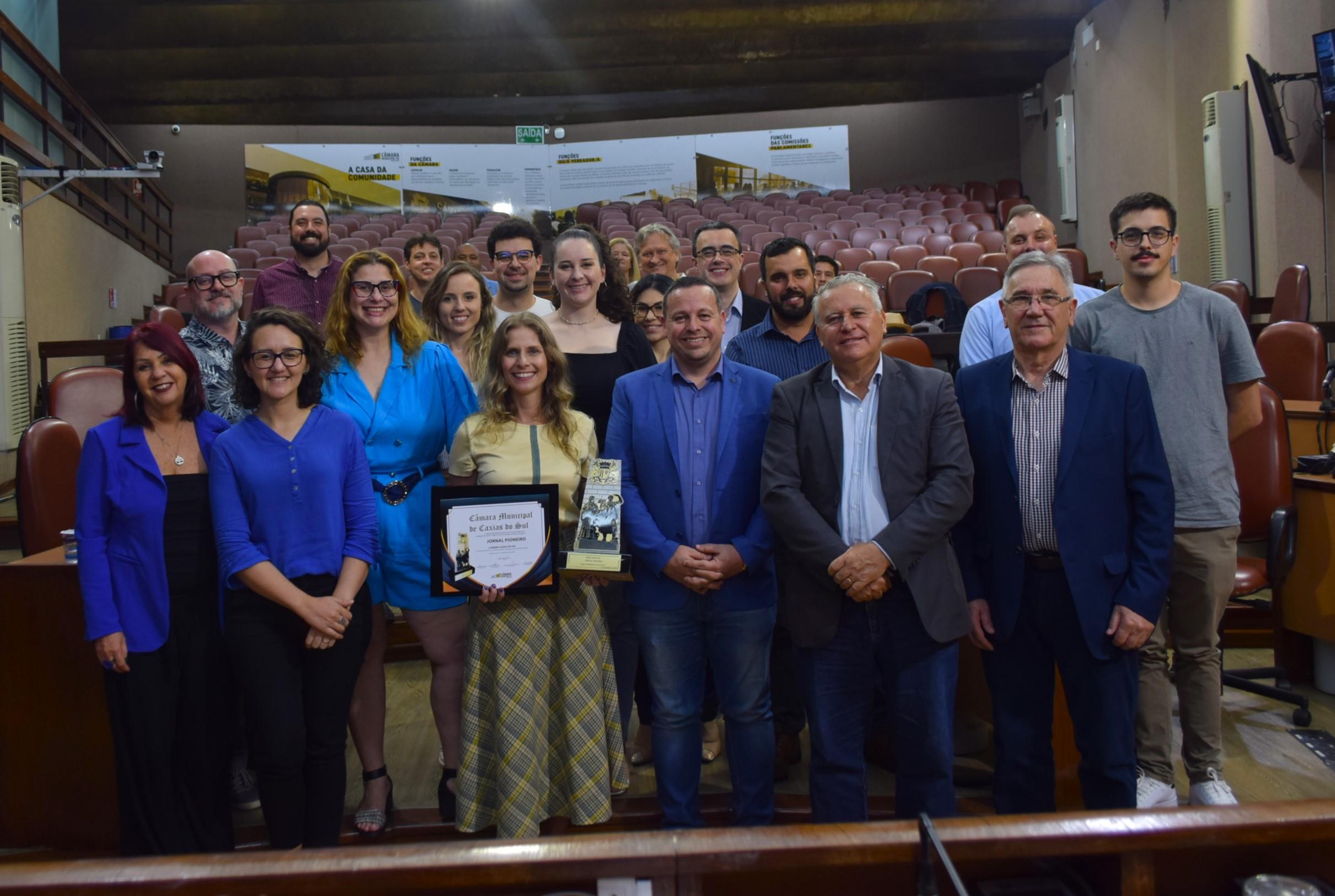 Câmara concede Prêmio Caxias do Sul ao Jornal Pioneiro