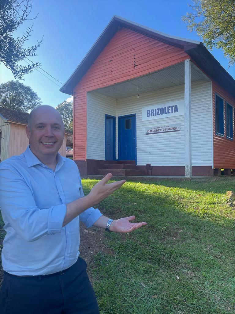 Vereador Lucas Diel visita Brizoleta em Guaporé
