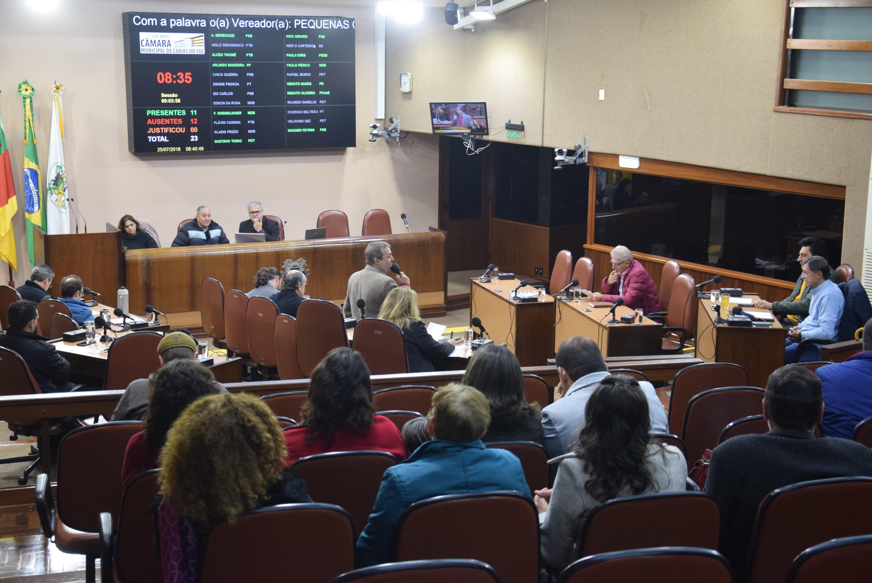 Parlamentares usam espaço de líderes para abordar sobre loteamento Parque dos Pinhais e HG