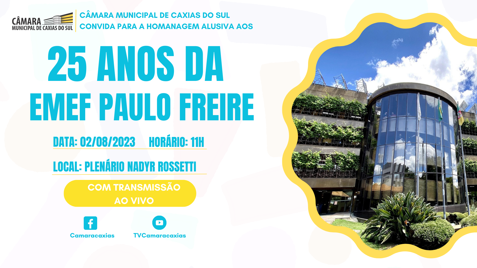 Escola Municipal Paulo Freire será homenageada 