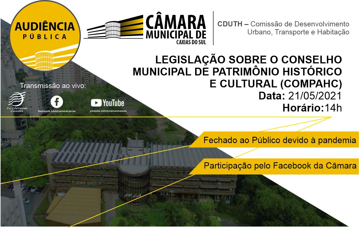 Leia mais sobre CDUTH promove audiência pública sobre a legislação do COMPAHC