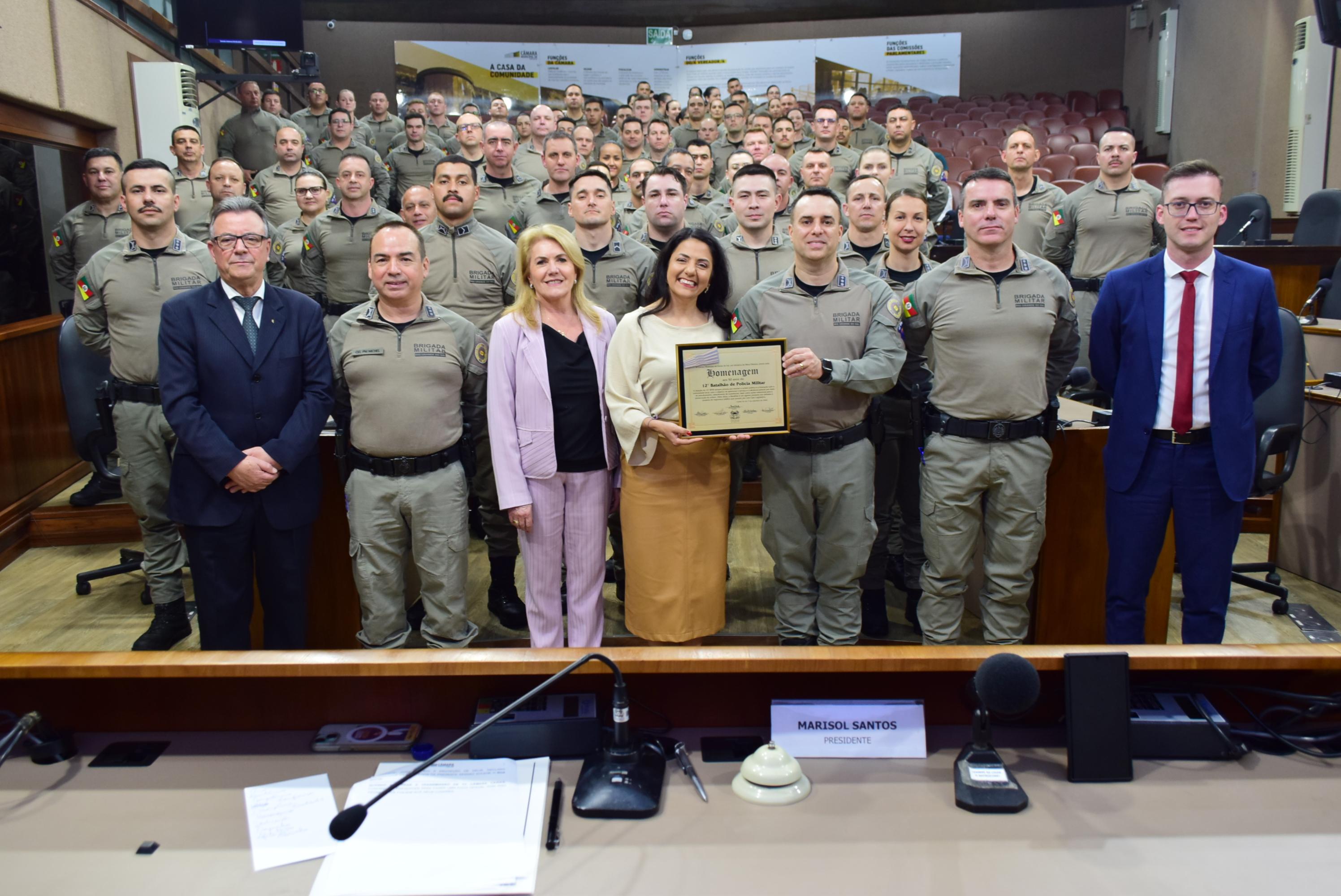 Câmara Municipal celebra os 50 anos do 12º Batalhão de Polícia Militar