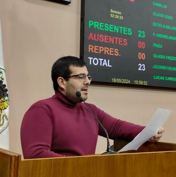 Vereador Rafael Bueno propõe criação da Comissão de Meio Ambiente e Desenvolvimento Sustentável