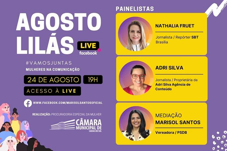 Leia mais sobre Live do Agosto Lilás discute “Mulheres na Comunicação”