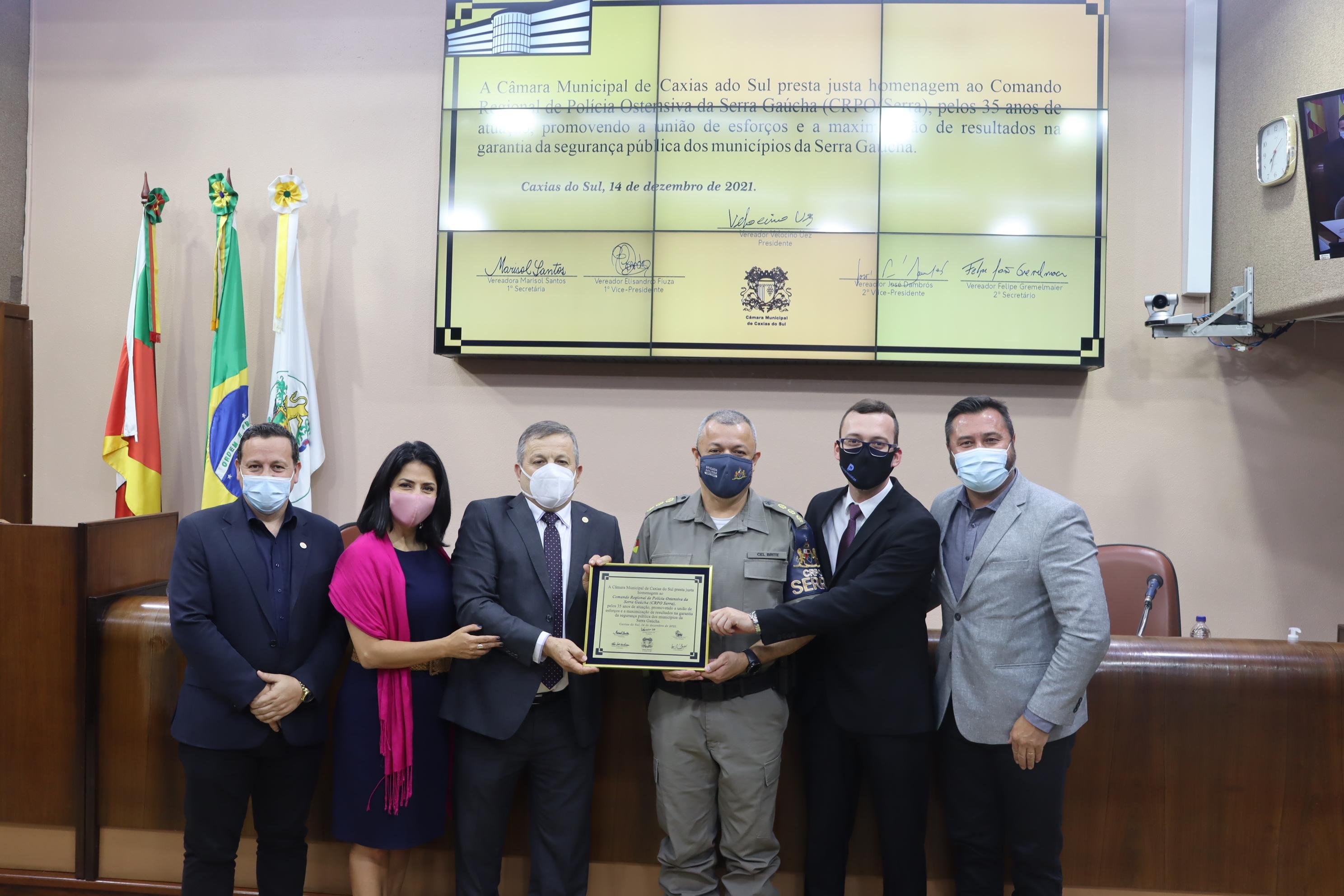 Câmara Municipal homenageia o CRPO/Serra pela passagem dos 35 anos