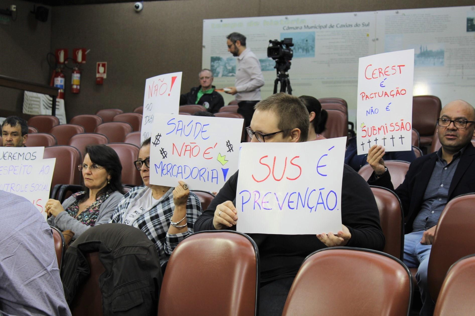 Plenário se coloca contrário ao fechamento do Cerest/Serra